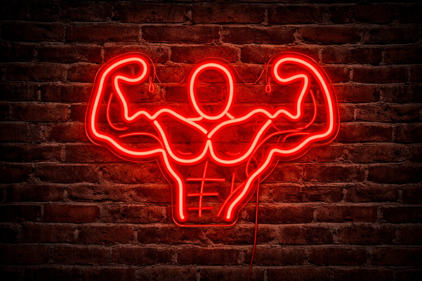 LED Muscle Neon Sign ( 26 cm x 34,5 cm )