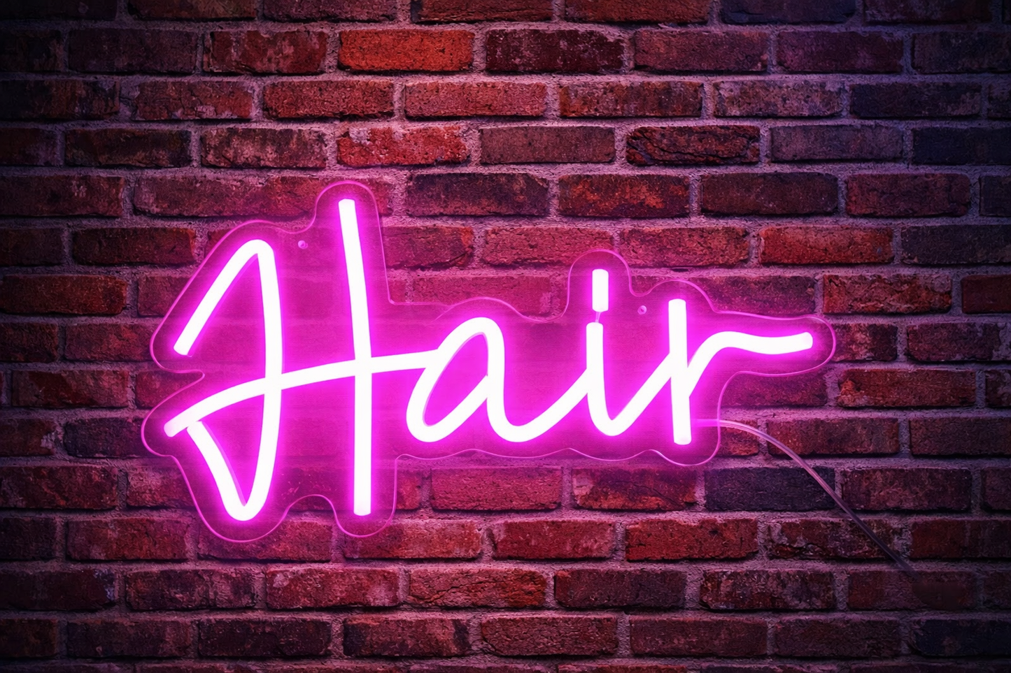 LED Neon Sign Hair ( 40 cm x 20 cm )