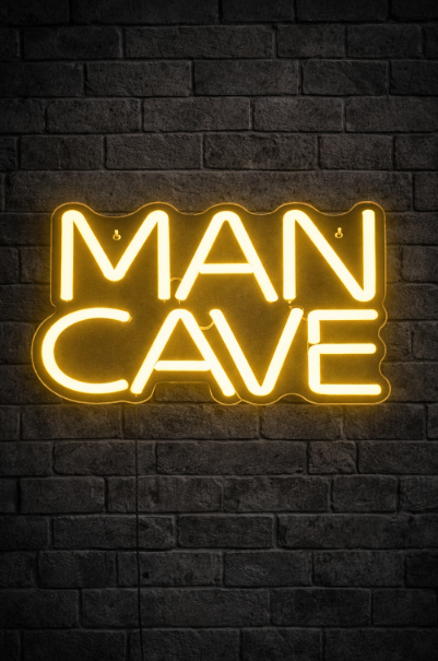 LED Neon Sign - Man Cave (25.7 × 19.5 cm) for Garage / Home / Office