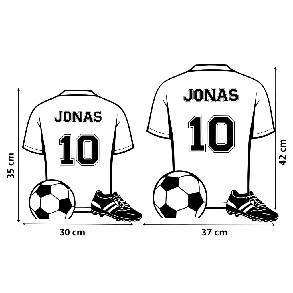 Personalized LED Mirror – Football Jersey (Custom Name & Number)