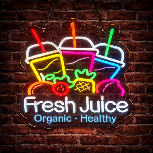 LED Fresh Juice Neon Sign ( 39 cm x 32 cm )