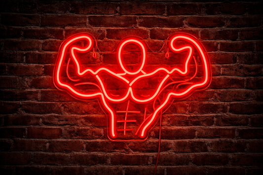 LED Muscle Neon Sign ( 26 cm x 34,5 cm )