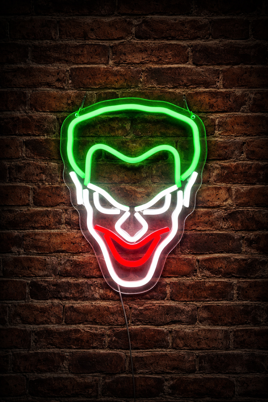 LED Joker Neon Sign - Hom ( 31 cm x 22.8 )