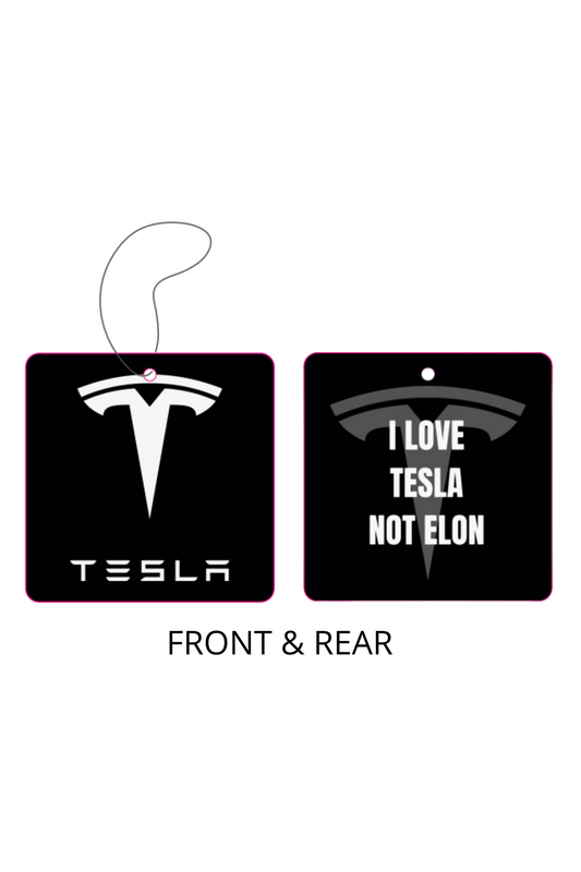 5-pack I LOVE TESLA NOT ELON luftfräschare/bildoft