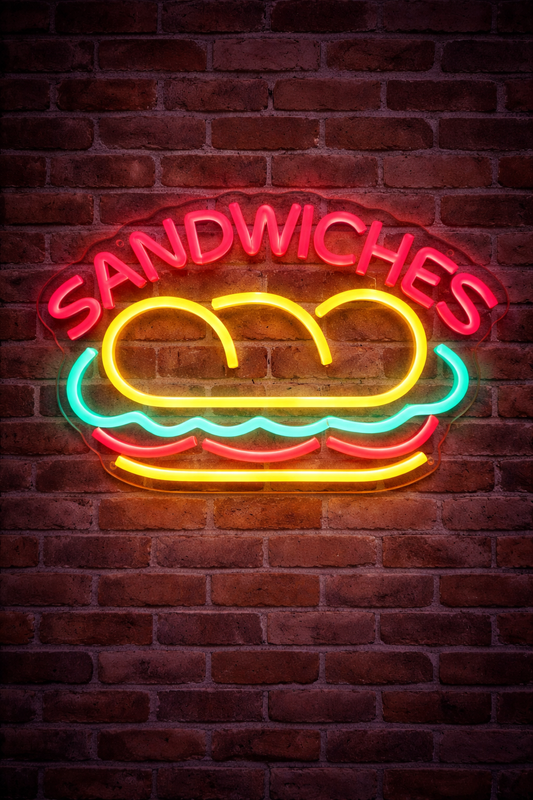 LED Sandwiches Neon Sign ( 24 cm x 40 cm )