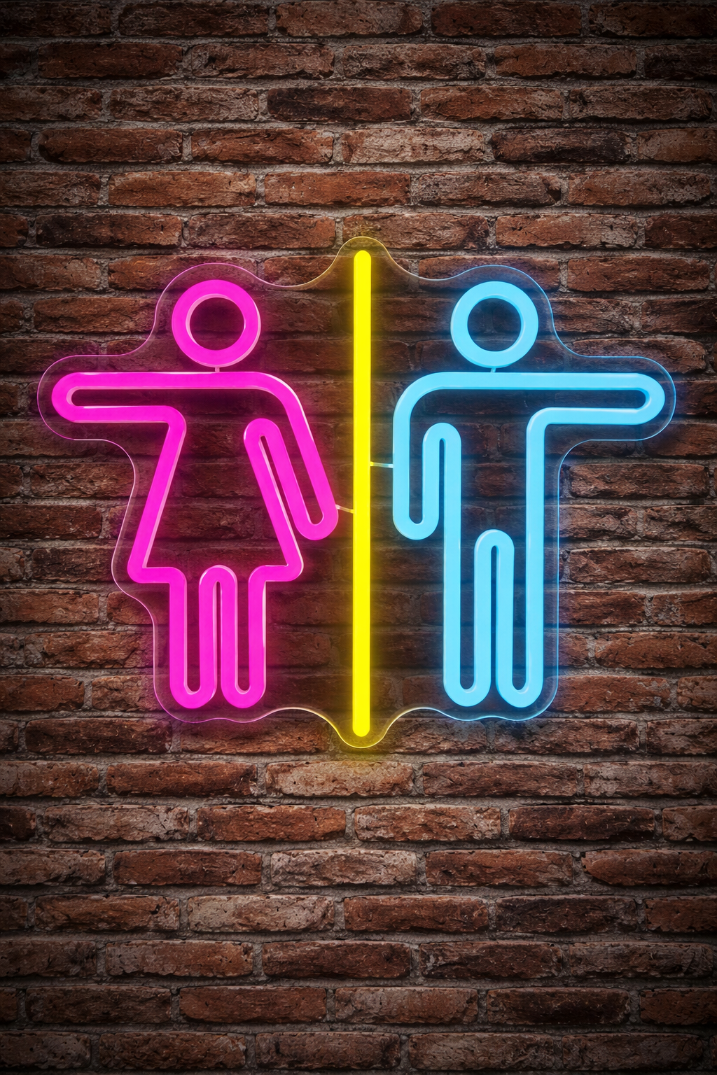 LED Restroom Sign ( 32,8 cm x 27 cm )