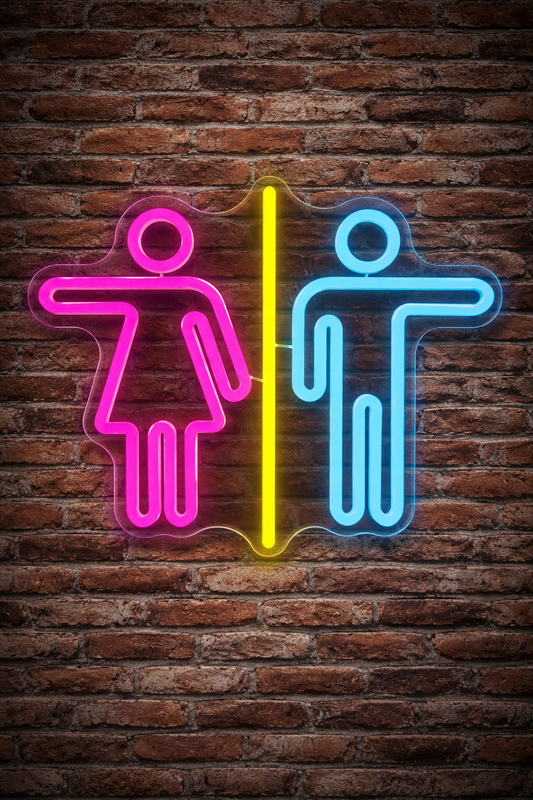 LED Restroom Sign ( 32,8 cm x 27 cm )