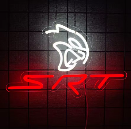 LED Neon Sign - SRT (41.5 × 26.5 cm) for Garage / Home / Office
