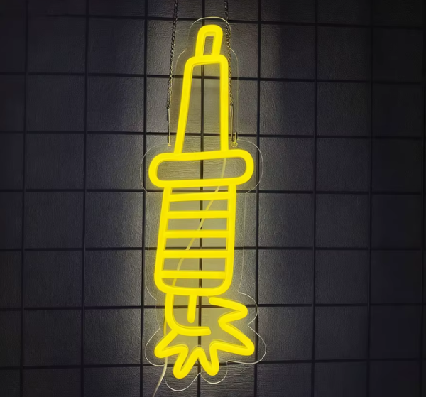 LED Neon Sign - Spark Plug (42.6 × 16 cm) for Garage / Home / Office