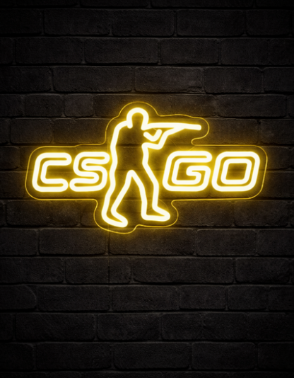 LED Neon Sign - CSGO (34 × 19.7 cm) for Garage / Home / Office 