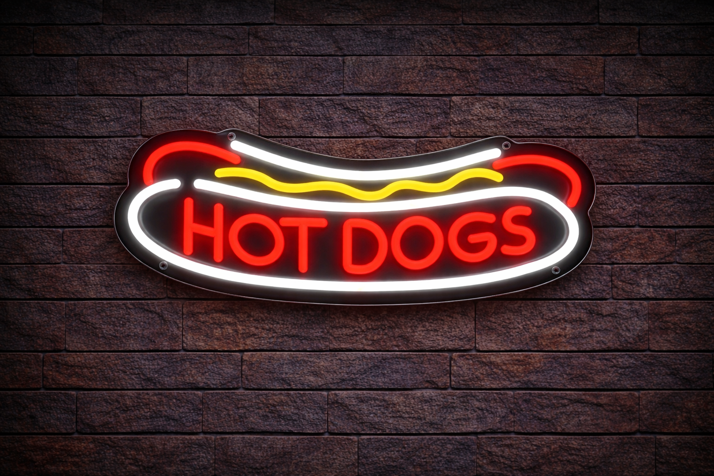 LED Neon Sign - Hot Dogs (41 × 16 cm) for Business Use